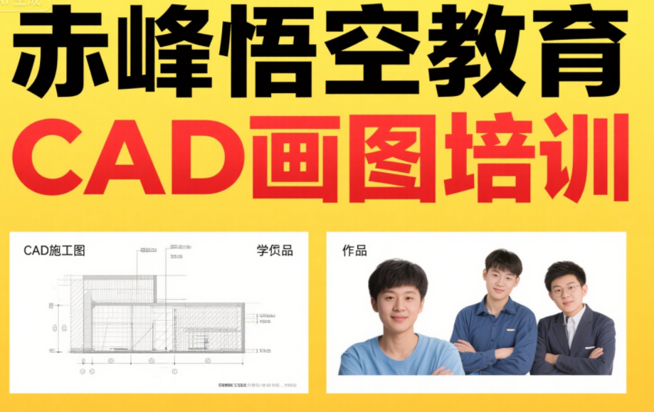 赤峰零基础 CAD 施工图班 手把手轻松入门工程绘图
